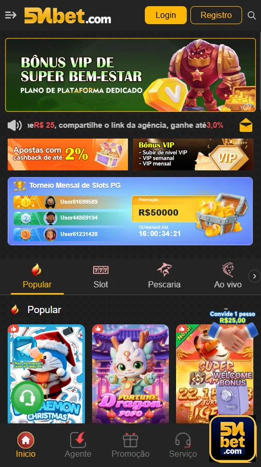 Imagem de um jogador satisfeito acessando VIP Services na 5nbet